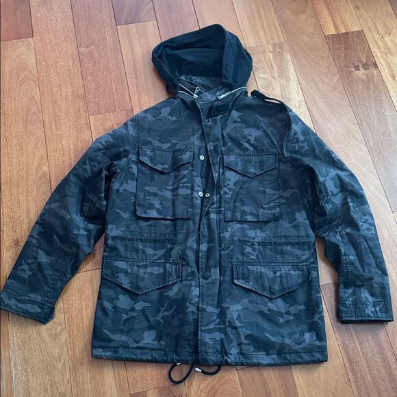 NWOT Sandro Paris E-17 Flight Jacket Camouflage Jacket with Subtle size L - Picture 1 of 13